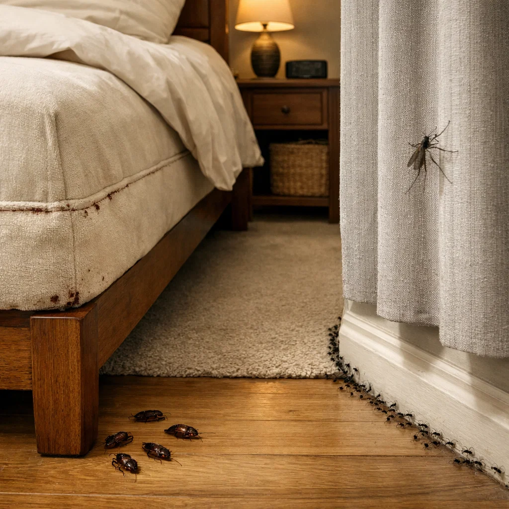 Pest Control in Room for Safe Sleeping and Living